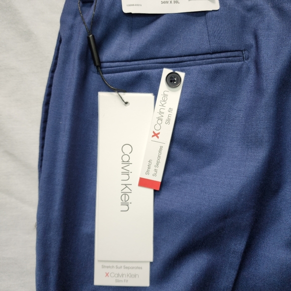 CALVIN KLEIN Blue Jerome Slim Fit Pant. NWT. - Picture 7 of 9